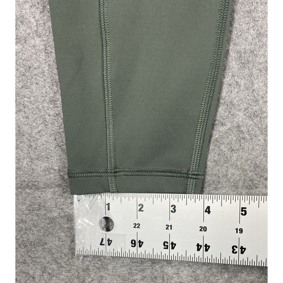 Lululemon Leggings Womens 4 Green Pockets Athleisure Workout Yoga - Picture 6 of 14